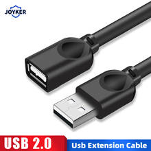 Удлинительный кабель JOYKER USB 2,0 «Папа-мама», кабель-удлинитель для быстрой передачи данных USB 2,0, удлинитель для ноутбука, ПК, USB 2,0 2024 - купить недорого