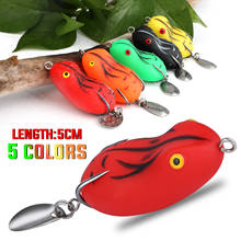 Sougayilang Soft Frog Lure Fishing Lures Double Hooks Topwater Ray Frog Artificial Lure 5cm/7.6g Soft Bait Thunder Frog Bait 2024 - buy cheap