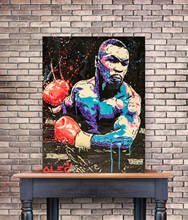 Alec Monopolys "Boxing Mike Tyson" Abstract Wall Art Oil Painting Poster Canvas Painting Print for Living Room Home Decor 2024 - buy cheap