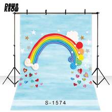 Dawnknow desenho animado estrela de vinil fotografia fundo para festa arco-íris poliéster backdrops para crianças photo studio s1574 2024 - compre barato