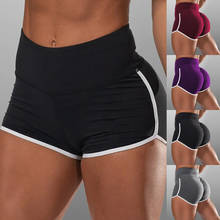 Shorts esportivo feminino elástico, shorts de cintura alta casuais justos sexy para corrida 2024 - compre barato