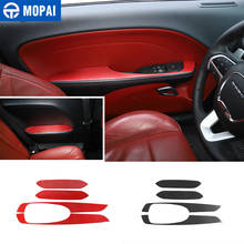 MOPAI Carbon Fiber Car Interior Door Armrest Handle Decoration Cover Stickers for Dodge Challenger 2015-2020 Accessories 2024 - buy cheap