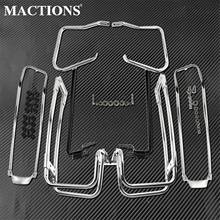 Motorcycle Saddlebag Bracket Guard Set w/ Support Bar+Rear Saddlebag Guards+Lid Rail Guard For Harley Touring Road King 2014-18 2024 - buy cheap