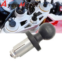 Aluminum Base Rubber Motorcycle Bike Mount Black Fork Stem Base with Ball Head for Gopro Ball Mount Adapter 2024 - buy cheap