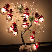 10Pcs Snowman LED Lights Merry Christmas Light String Navidad Deco For Home Christmas Tree Hanging Ornaments Kids Gift Toys 2024 - buy cheap