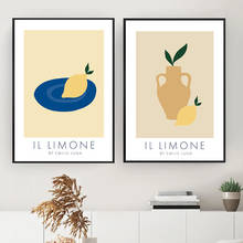 Impresiones de pintura en lienzo de limón para pared de cocina, decoración artística de vinilo, galería de limón, fruta, póster, imágenes, decoración de la pared de la habitación del hogar 2024 - compra barato