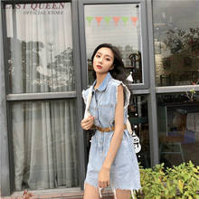 Denim Dungarees For Women Summer Turn Down Collar Shorts Overalls Buttons Belt Pocket Sleeveless Short Jumpsuit 2019 AA4844 2024 - buy cheap