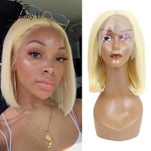 613 Straight BOB Wig Lace Part Human Hair 13x1x4 T Part Lace Wig Honey Blonde Hair Wig Brazilian Short BOB for Black Women 2024 - buy cheap