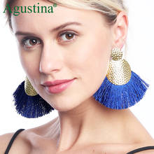 Agustina 2020 Tassel Earrings Jewelry Boho Fashion Earrings Women Bohemian Big Drop Earrings Earring Handmade Fringe Statement 2024 - buy cheap