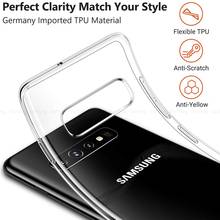 Прозрачный чехол для Samsung Galaxy S10 Plus HD, прозрачные мягкие чехлы из ТПУ для Samsung Galaxy S10e S20 S 10 + S20 Ultra Cover Capa 2024 - купить недорого
