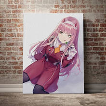 Zero Two DARLING in the FRANXX anime Canvas poster Painting wall Art decor Living room Bedroom Study Home Decoration Prints 2024 - buy cheap