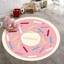 Cartoon Donut Kids Round Carpet and Rug For Living Room Girl Bedroom Bedside Pink Tapete Circle Children Play Non-slip Floor Mat 2024 - buy cheap