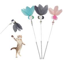 Cat Interactive Toy Teaser Wand Feather Bell Fairy Teasing Stick Scratcher Toys Cat Supplies C42 2024 - buy cheap