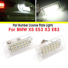 2pcs 12V Car LED Number License Plate Light Lamp For BMW E53 X5 1999-2003 E83 X3 2003-2010 2024 - buy cheap
