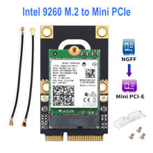 Intel 9260 AC M.2 к Mini Pcie Wireless 2030 Мбит/с 2,4G/5 ГГц Wifi карта для 9260NGW 802.11ac Bluetooth 5,0 ноутбук Windows 10 2024 - купить недорого