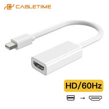 Cabletime-Mini DisplayPort convertidor a HDMI, convertidor de 1080P, 30hz, para MacBook Pro Air, iMac, proyector N200 2024 - compra barato