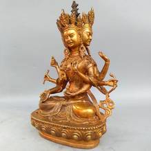 Copper Statue Tibet Copper Bronze Four Head Eight Arm Hands Ushnisha Vijaya Kwan-Yin Buddha 2024 - buy cheap