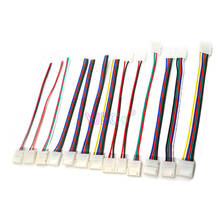 5pcs 2pin 3pin 4pin 5pin 6pin Welding free connector clip Connector Cable For RGB RGBW RGBWW LED strip light led lamp tape 2024 - купить недорого
