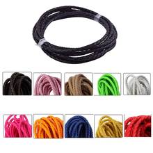 10m/lot 11 Colors  4mm Round Braided PU Leather Cord Rope Thread Necklace Bracelet for DIY Jewelry  bolo tie cord necktie 2024 - buy cheap