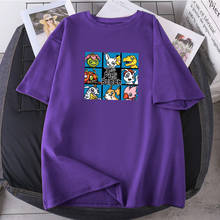 Camisetas casuais de verão femininas digimon, camisetas de mulher japonesas com desenho animado, roupas femininas, gola redonda, manga curta, camisetas de poliéster harajuku 2024 - compre barato