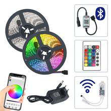 Светодиодная лента светильник DC12V RGB SMD 2835 гибкая лента fita Светодиодная лента 5 м/10 м/15 м Светодиодная лента светильник wifi/Bluetooth/Инфракрасный контроль 2024 - купить недорого