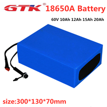 Gtk bateria de alta capacidade 60 v 10ah 12ah 15ah 20ah 18650a bateria de lítio com bms para ebike/triciclo + 2a carregador 2024 - compre barato