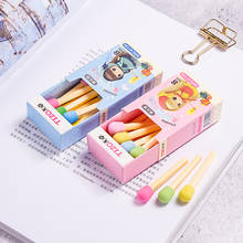 8 pcs/box Cute Kawaii Matches Eraser Lovely Colored Eraser for Kids Students Kids Creative Item Gift Stationery 2024 - buy cheap