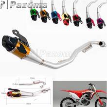 Motorcycle Muffler Exhaust Complete System with 440 mm Steel Curved Pipe Aluminum Muffler For Honda CRF 230F CRF230F 2008-2020 2024 - buy cheap