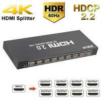 SGEYR HDMI Splitter 2.0 HDMI Switch 1 Input 8 Out HDMI Converter Audio Video Distributor Amplifier Support TV Box DVD Player PS4