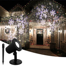 New Laser Projector IP65 Moving Snow Snowflake Led Stage Lamp Christmas New Year SpotLight LED Party Garden Lawn DJ DMX Lighting 2024 - buy cheap