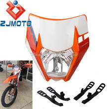 Pegatina de bicicleta Dirt naranja, máscara para faro delantero de SXF, SX, XCW, XC, EXC, XCF, 125, 150, 250, 300, 350, 450, LED, E8, Emark 2024 - compra barato