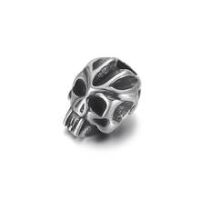 Stainless Steel Skull Bead Spacer Polished 3mm Hole Small Beads Metal Charms DIY Bracelet Jewelry Making Accessories 2024 - buy cheap