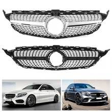 Front Bumper Diamond Grill Grille Fit for Mercedes Benz C-Class W205 2019 car accessories car mesh accesorios automovil 2024 - buy cheap