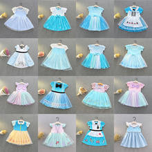 Платье принцессы для маленьких девочек, белое детское платье Elza для карнавала, вечерние рождения, От 1 до 6 лет 2024 - купить недорого