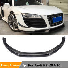 Carbon Fiber Front Bumper Lip Splitters for Audi R8 GT V8 V10 2008 - 2015 Carbon Fiber Front Bumper Lip Spoiler Splitters 2024 - buy cheap