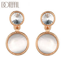 DOTEFFIL-pendientes de plata de ley 925 y oro de 18K con forma de ojo de gato, aretes de circonita AAA para mujer, joyería, regalo de fiesta de boda 2024 - compra barato