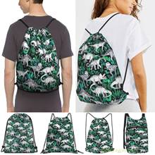 Men Sackpack Strap Bags Dinosaur Jungle Women Purpose Drawstring Backpacks Outdoor Travel Backpacks For Gym Training Fitness Bag 2024 - buy cheap