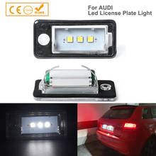 Luz LED superbrillante para placa de matrícula de coche, accesorio Canbus para Audi A3, A4, B6, B7, S4, A6, A8, Q7, RS4, RS6, S8, A5, 2 uds. 2024 - compra barato