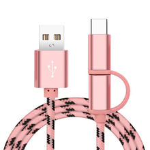 Cable de carga USB 2 en 1, Micro usb tipo C para sincronización de datos de teléfono móvil, cable tipo C, código para Xiaomi, Huawei y LG 2024 - compra barato