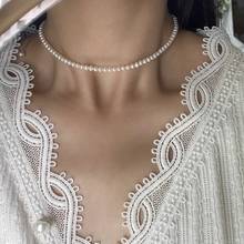 KISS WIFE-collar de perlas grandes para mujer, gargantilla de perlas de imitación blancas, joyería elegante, moda 2021 2024 - compra barato