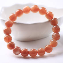 100% Natural Orange Sunstone Bracelet For Women Men Gemstone Crystal Cat Eye Round Bead Stretch Fashion Bracelet Jewelry AAAAA 2024 - buy cheap
