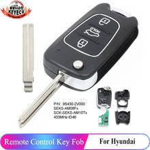 KEYECU P/N: 95430-2V000 3 Button Upgraded Flip Car Remote Key Fob 433MHz ID46 Chip for Hyundai Veloster 2012 2024 - buy cheap