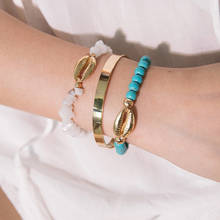 KOMi Fashion Multi-layers Bracelets Set Shell Imitation Pearl Evil Eyes Turquoises Bracelets&Bangles for Women Jewelry B0307 2024 - buy cheap