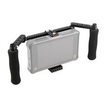 CAMVATE-aparejo de jaula para Monitor de dirección, con asas de espuma ajustables y orificio de rosca de 1/4 "-20 3/8"-16, diseñado para monitores LCD de 5 "y 7" 2024 - compra barato