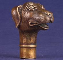 BRONZE STATUE LOVELY DOG WALKING STICK HANDLE COLLECTABLE CANE HEAD DECORATION 2024 - buy cheap