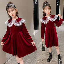 Kids Dresses Autumn Winter Party Dress Lace Girl Dress Long Sleeve Christmas Dress For Girls New Year Clothes 4 6 8 10 12 Years 2024 - buy cheap