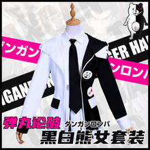 Fantasia para casal danganronpa monokuma, roupa diária para festa, dia das bruxas, cosplay, traje para mulheres, 2020, frete grátis 2024 - compre barato