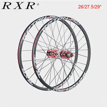RXR-ruedas de bicicleta de montaña 26er 27,5er 29er MTB, de Bicicleta Llantas, disco de ruedas, freno delantero y trasero, 100/135mm, Cubo de carbono QR 2024 - compra barato