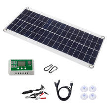 2021 15w 18v polysilicon painel solar duplo usb carregador solar kit controlador cabo com carregador de carro clipe crocodilo 2024 - compre barato