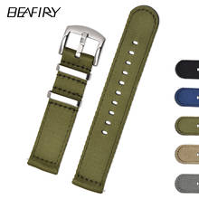 BEAFIRY-Correa de nailon tejido transpirable para reloj, correas de lona ligeras para reloj deportivo, 18mm, 20mm, 22mm, 24mm 2024 - compra barato